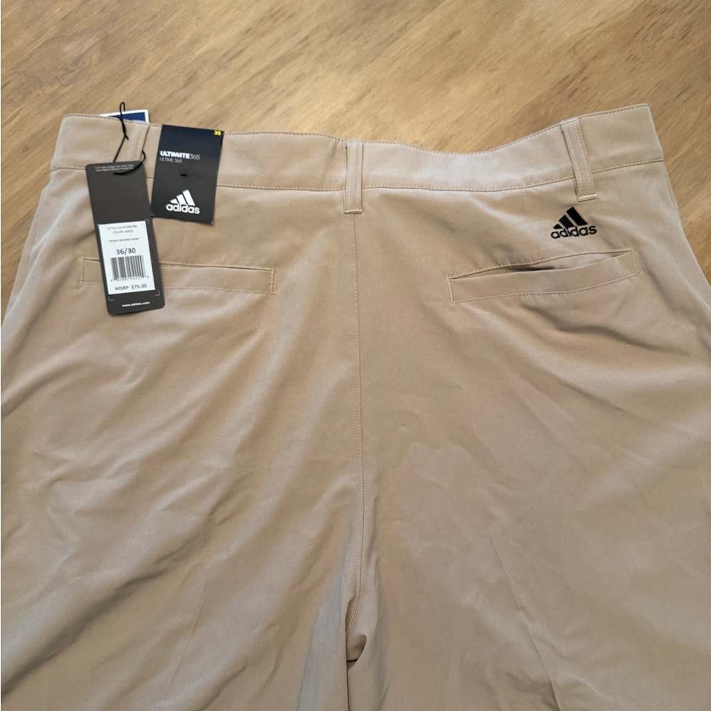 NWT Adidas men’s khaki / tan dress pants sz 36/30 - Picture 3 of 4